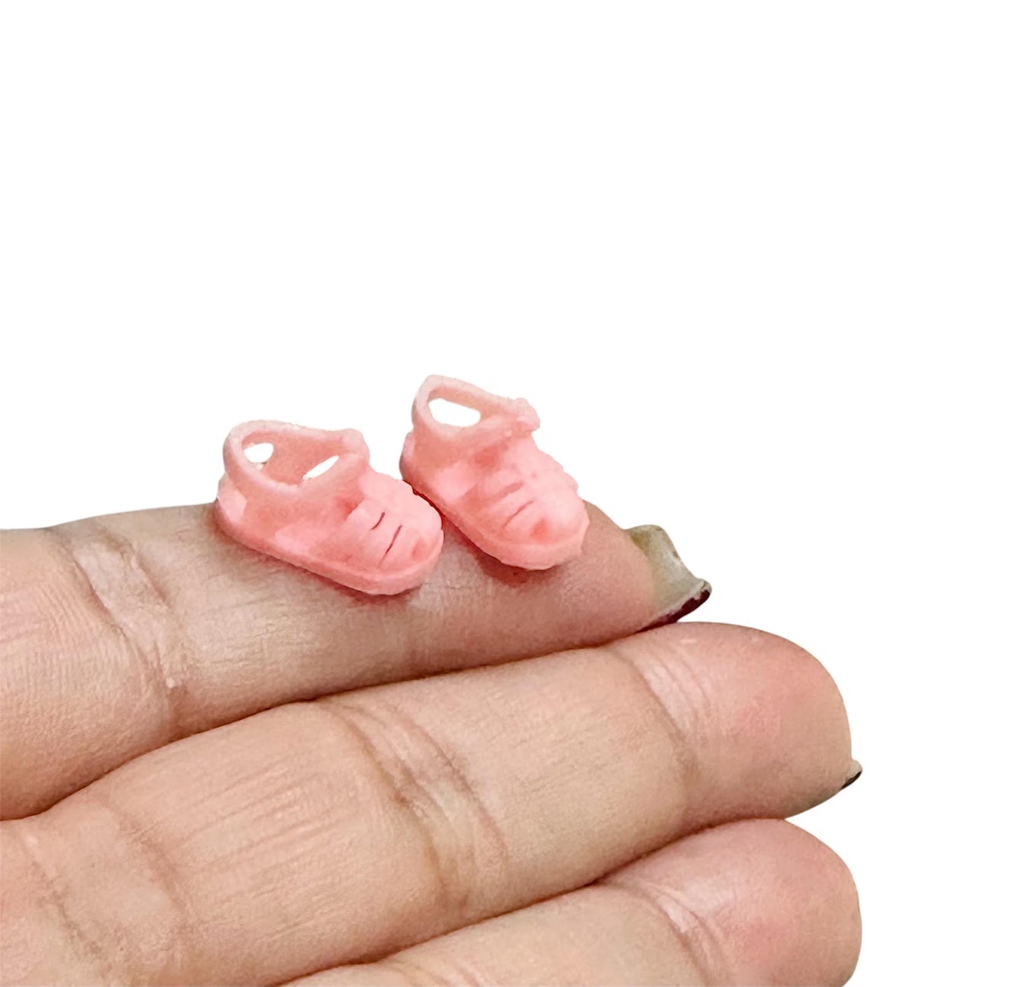 1:6 Scale Pink  Sandals For Mini Silicone doll