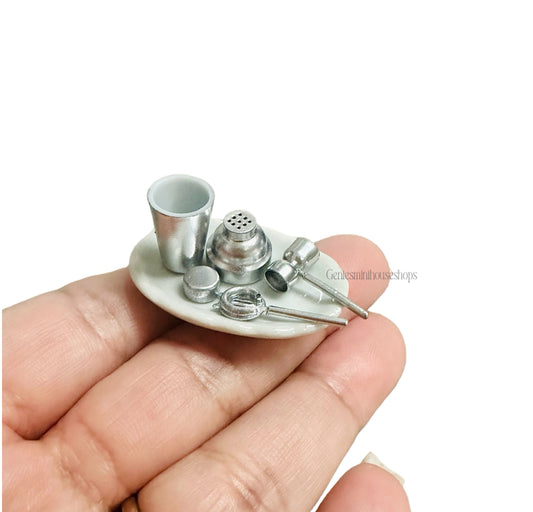 1:12 Scale Martini Cocktail Shaker set 5 for Dollhouse image 0