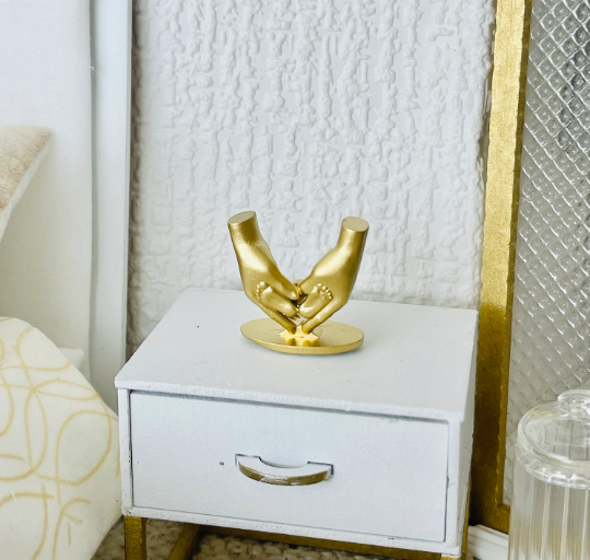 Hands and Baby feet figurine for dollhouse image 1