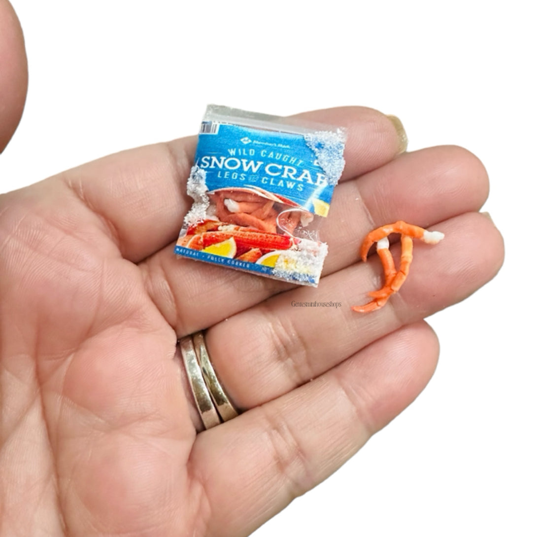 1:12 Scale Frozen Crab Legs for dollhouse  image 0