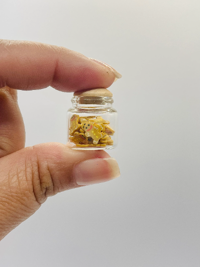 Glass Jar with mini Gingerbread Men for dollhouse décor image 0