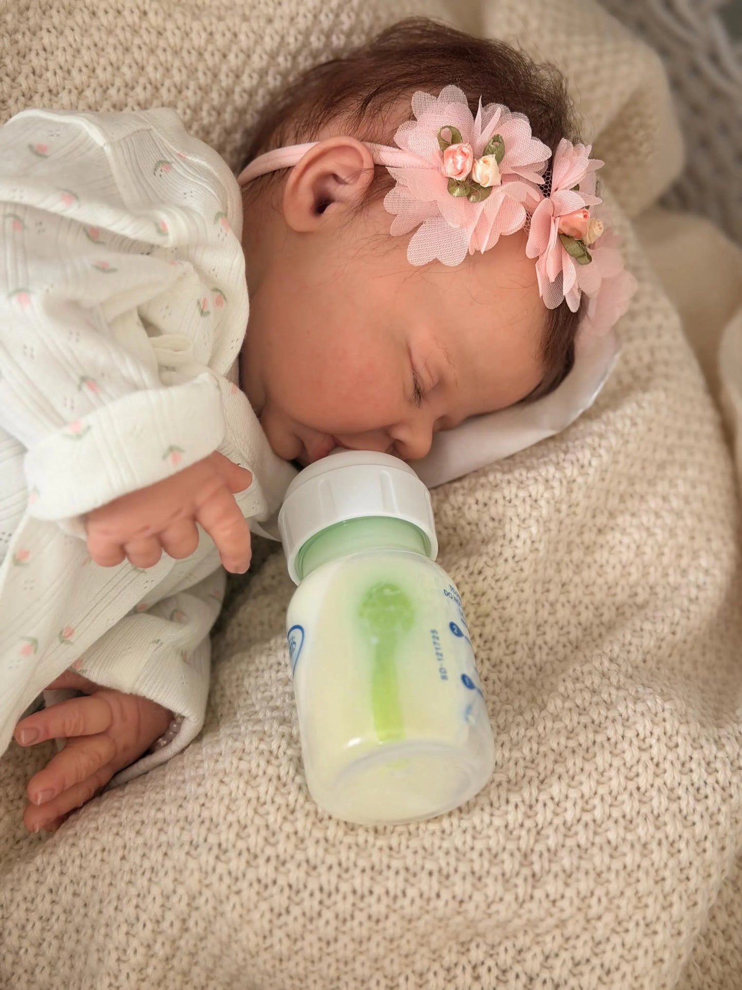 Baby Bottle 2 oz Reborn Formula No Hole Nipple