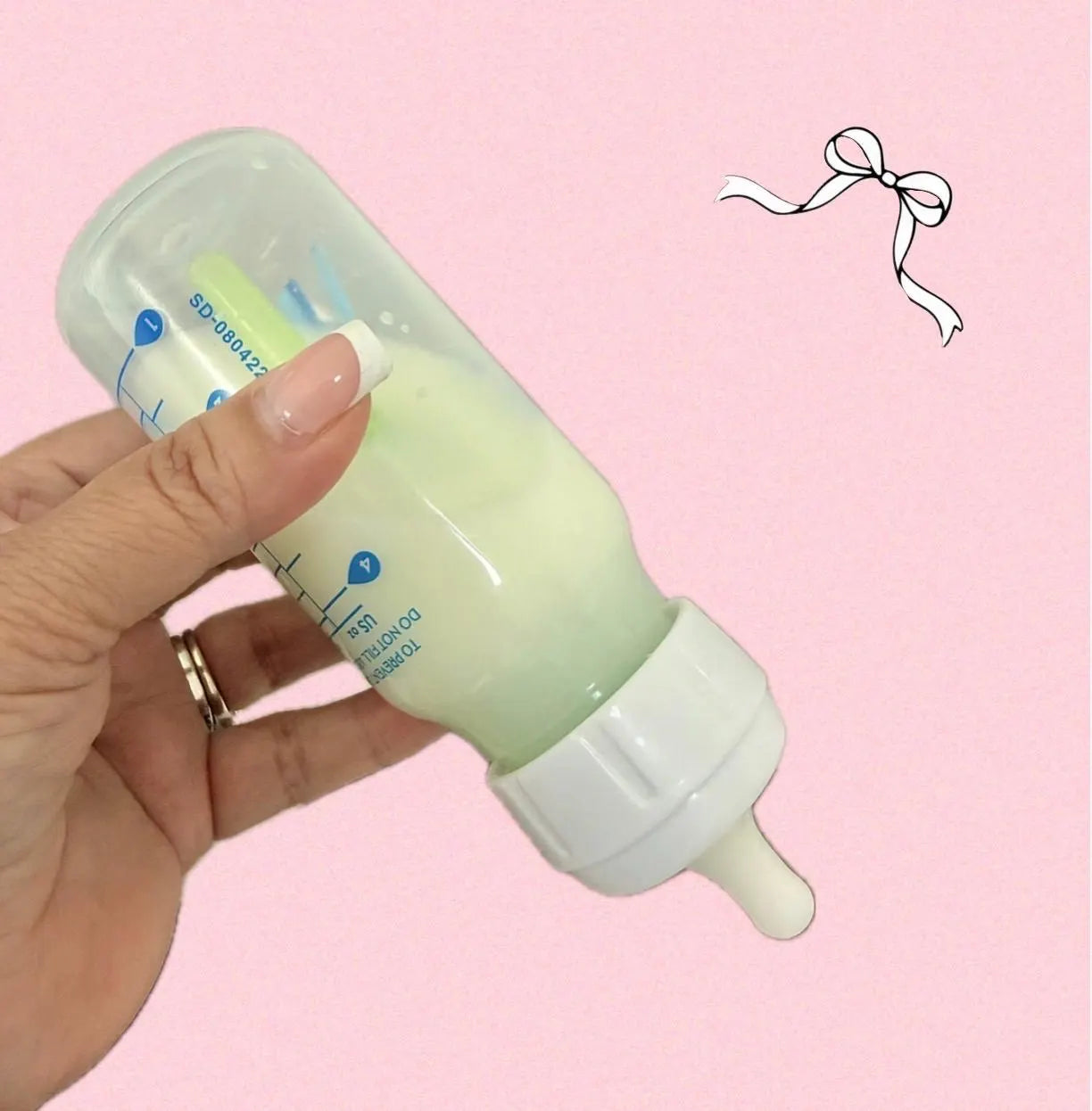 Baby Bottle 4 oz Reborn Formula No Hole Nipple