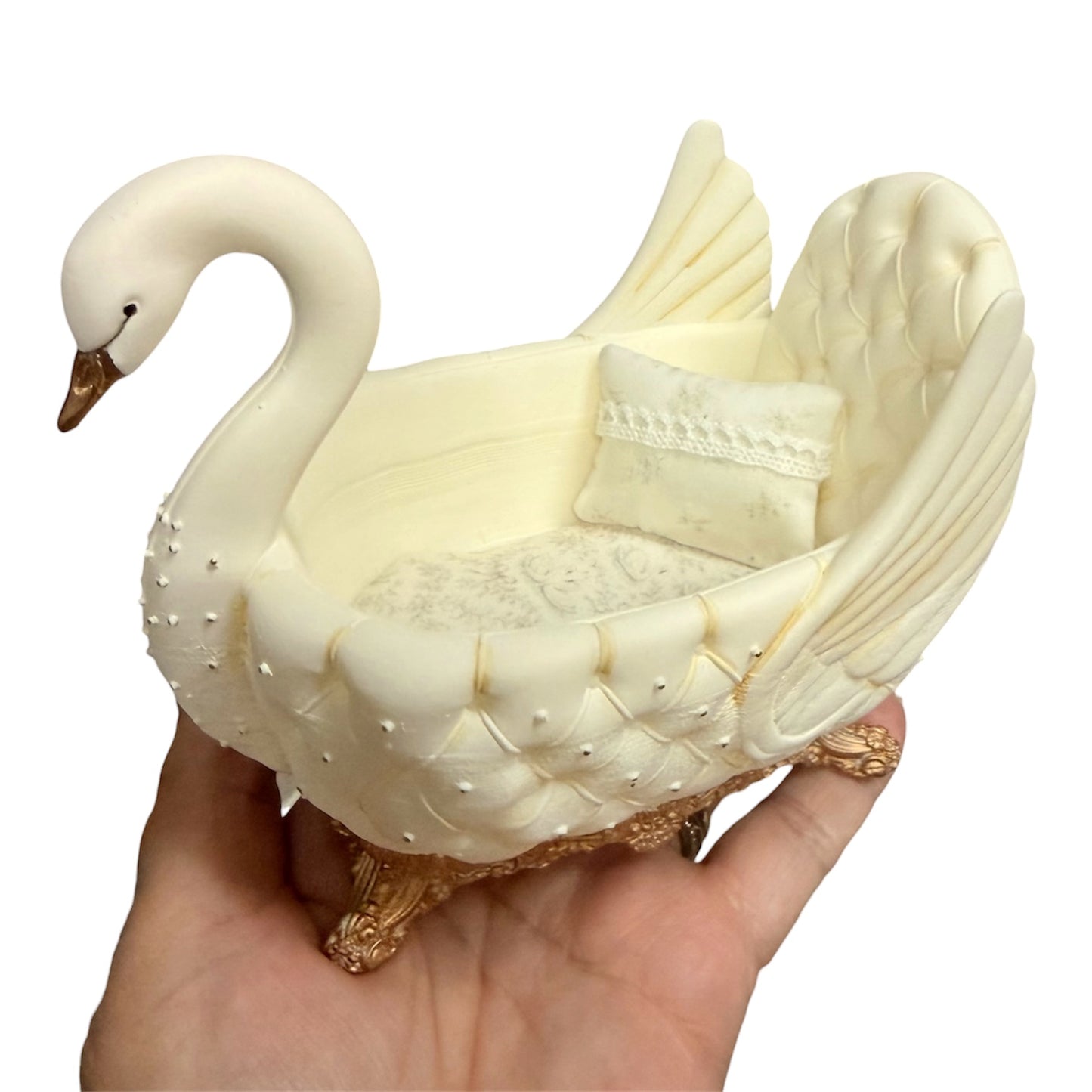 1:12 Scale Dollhouse Swan Crib