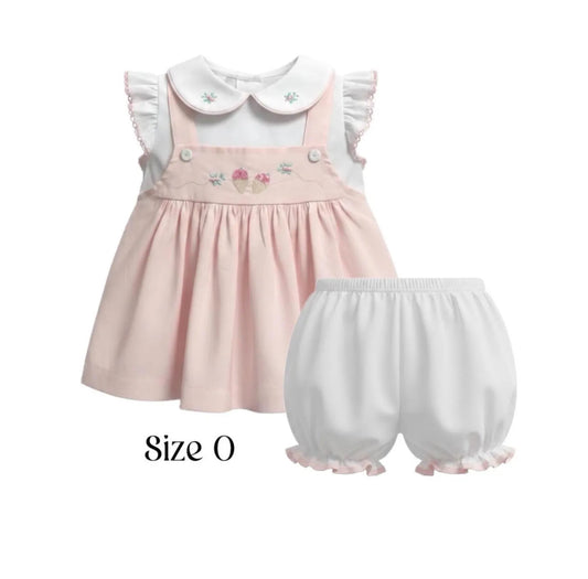 Size Newborn Pinafore Romper Dress set