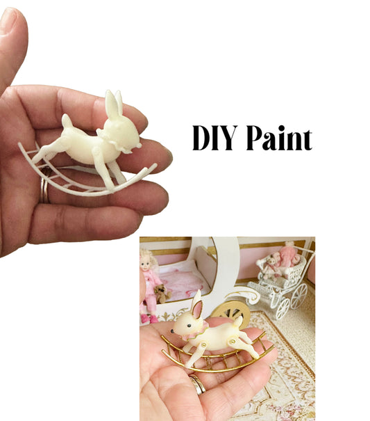1:12 Scale Dollhouse DIY/Painting  Rabbit Rocker  image 0