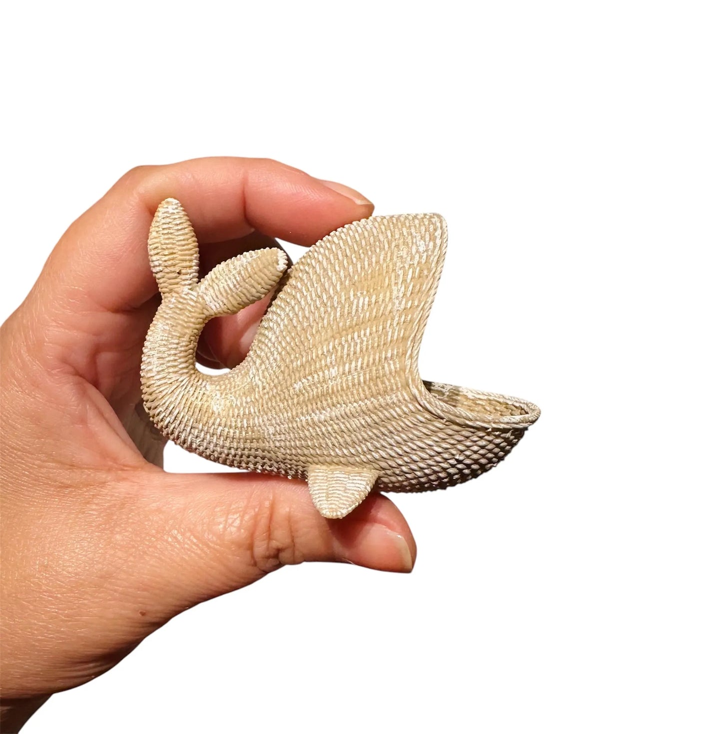 1:12 Scale Miniature Wicker Whale Toy Storage Basket for dollhouse décor