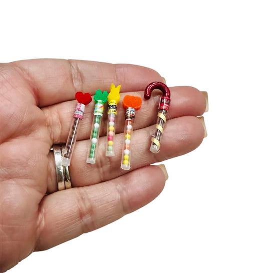 1:12 Scale Dollhouse  Candy Cane Tube Candies for Dollhouse decor