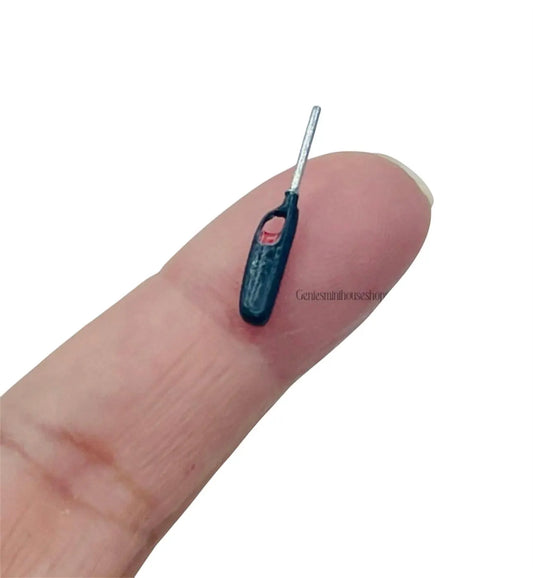 1:12 Scale Black Long Lighter for Dollhouse decor