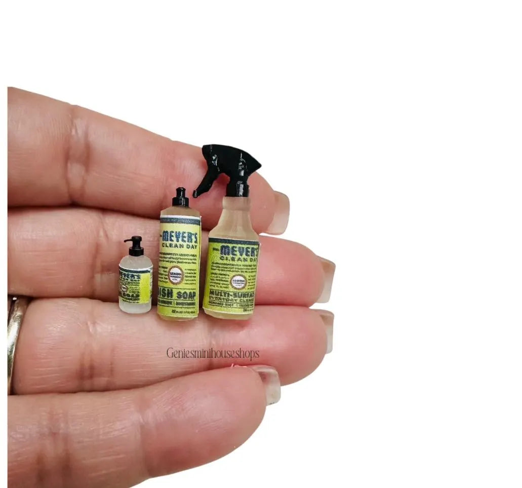 1:12 Scale Miniature Cleaning Supply 3pc Set
