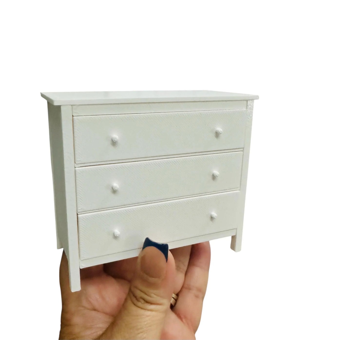 1:12 Scale Miniature White Dollhouse Dresser for dollhouse décor