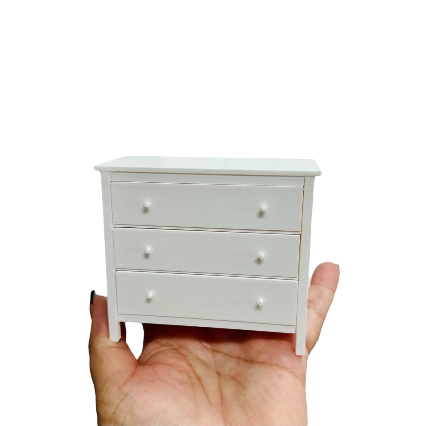 1:12 Scale Miniature White Dollhouse Dresser for dollhouse décor