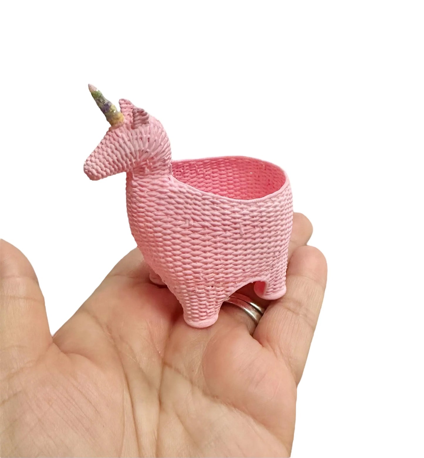1:12 Scale Miniature Unicorn Storage Basket for dollhouse décor